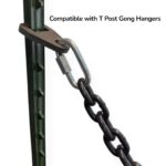 Steel chain mounting kit used with T post gong hangers