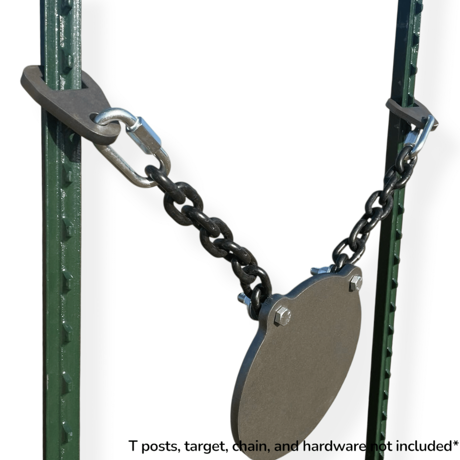 Example of how to use the T Post Gong Hangers.