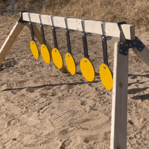 6 target swinging plate rack