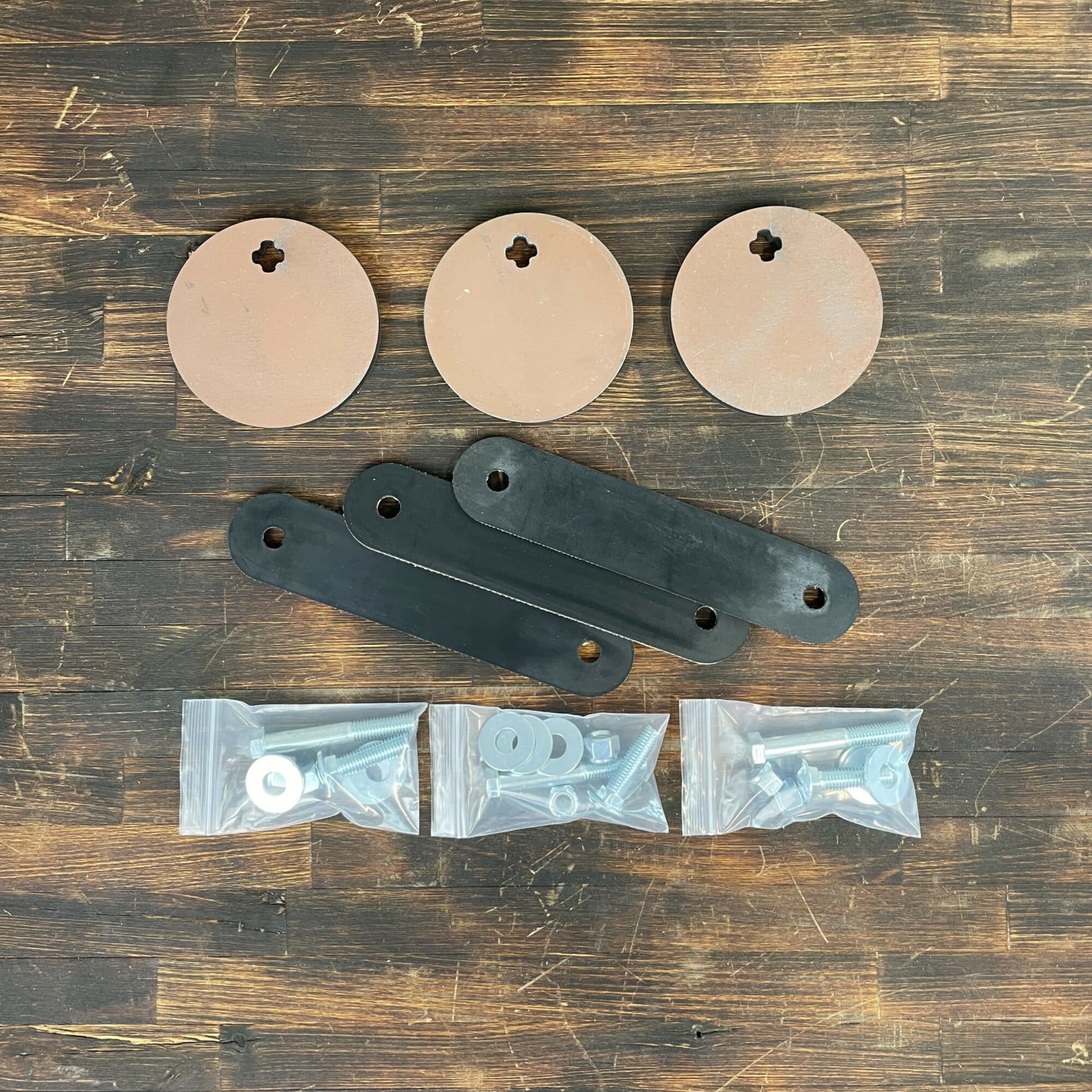 Steel Shooting Targets – Premium AR550 – 5″ with strap – 3 pack