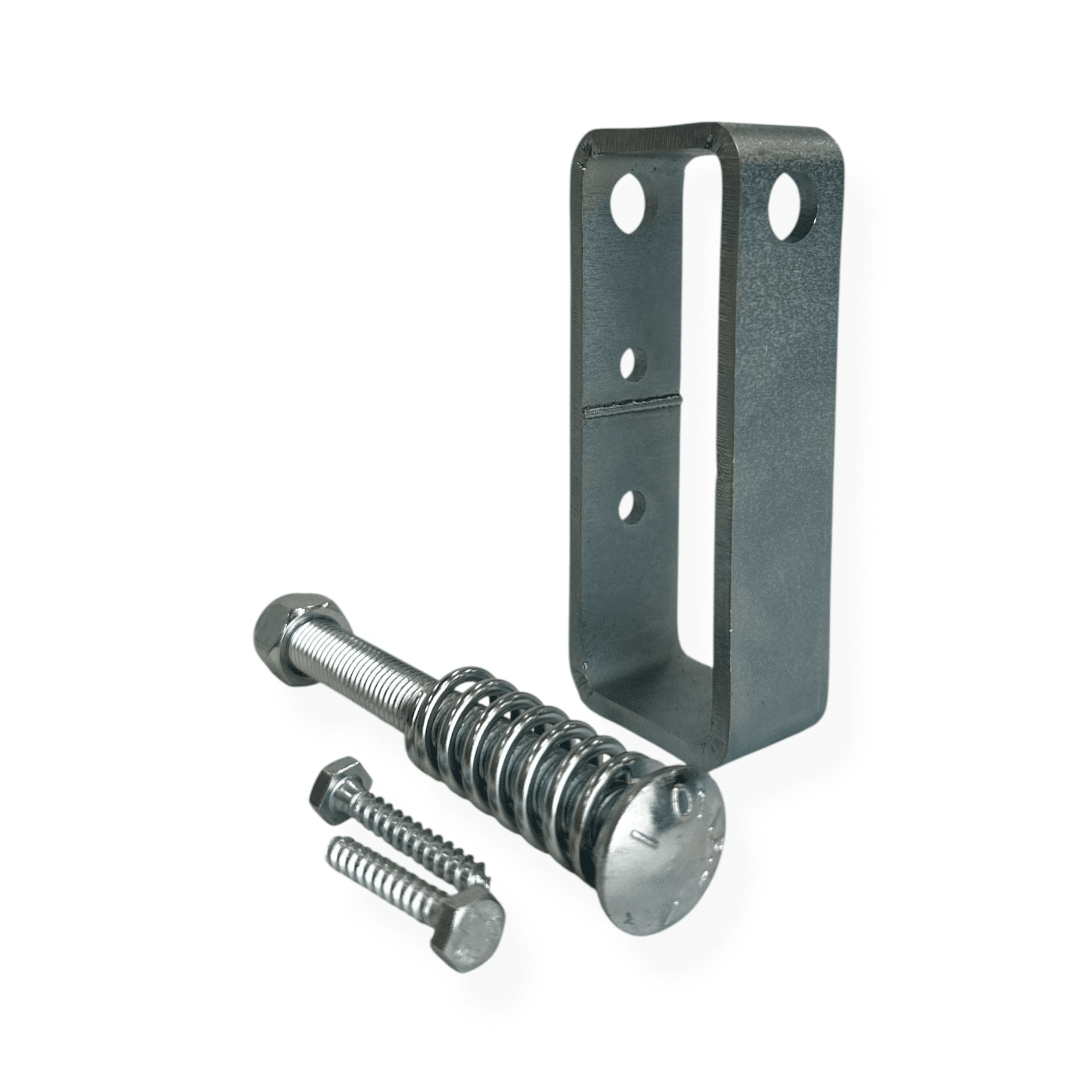 Speed Rack Target hanger is used on a horizontal 2x4 piece of wood, to mount a steel static target to. Includes a carriage bolt with spring to attach the target to and two hex screws to anchor the target to the 2x4.
