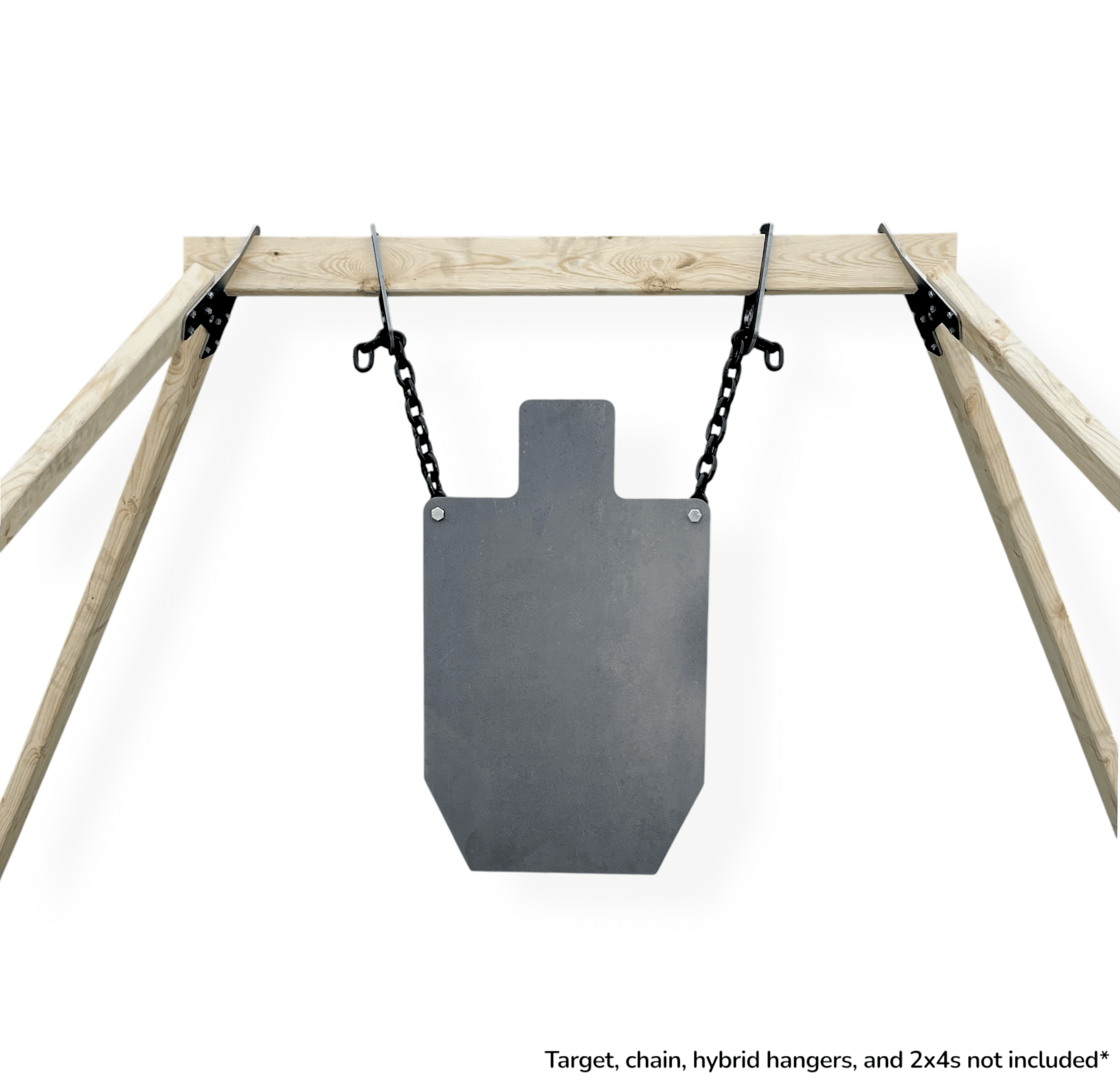 Example of 2x4 gong stand brackets are used.