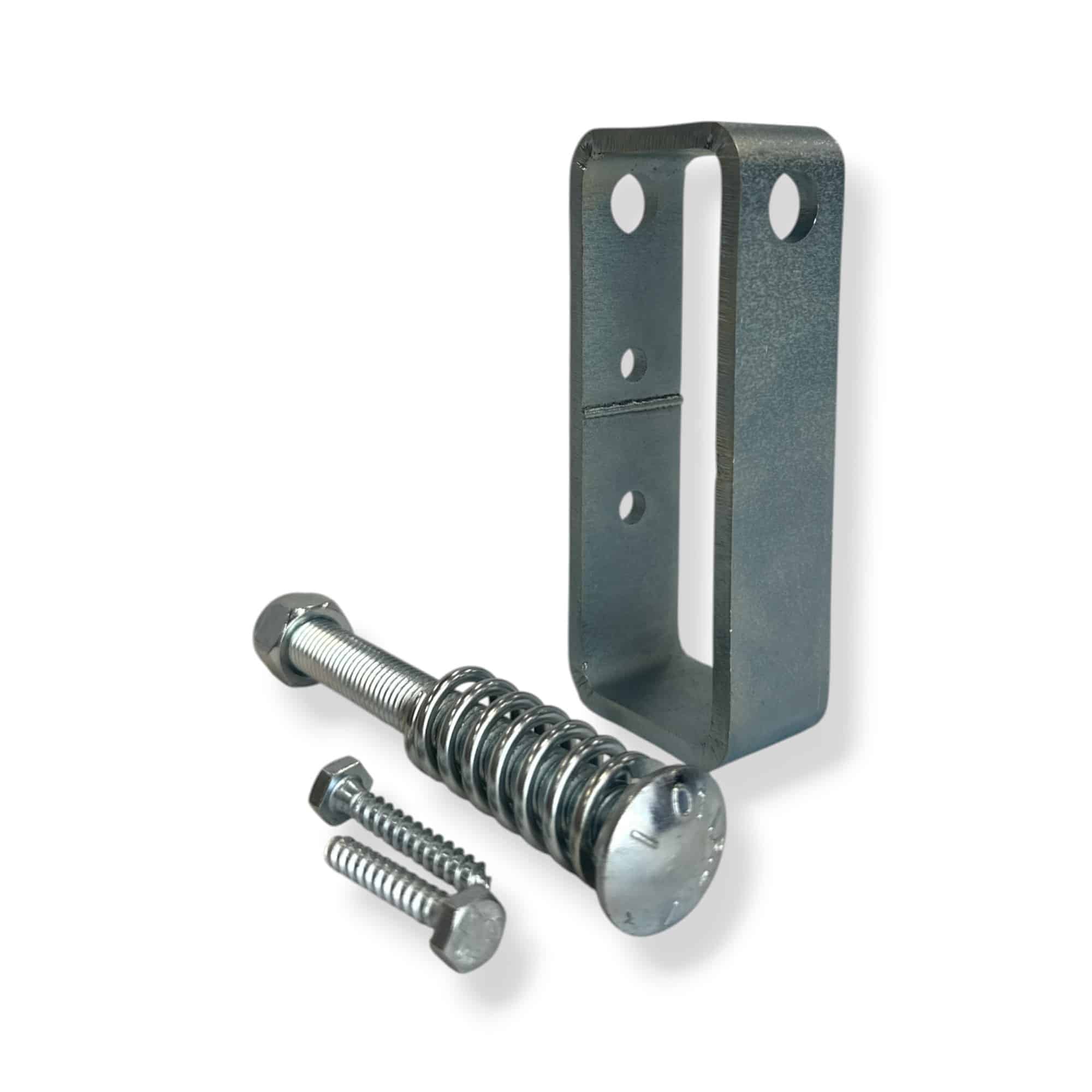 Speed Rack Target hanger is used on a horizontal 2x4 piece of wood, to mount a steel static target to. Includes a carriage bolt with spring to attach the target to and two hex screws to anchor the target to the 2x4.