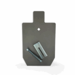 1/2" AR500 Steel Target - 9" X 15" Silhouette And T Post Hanger Package