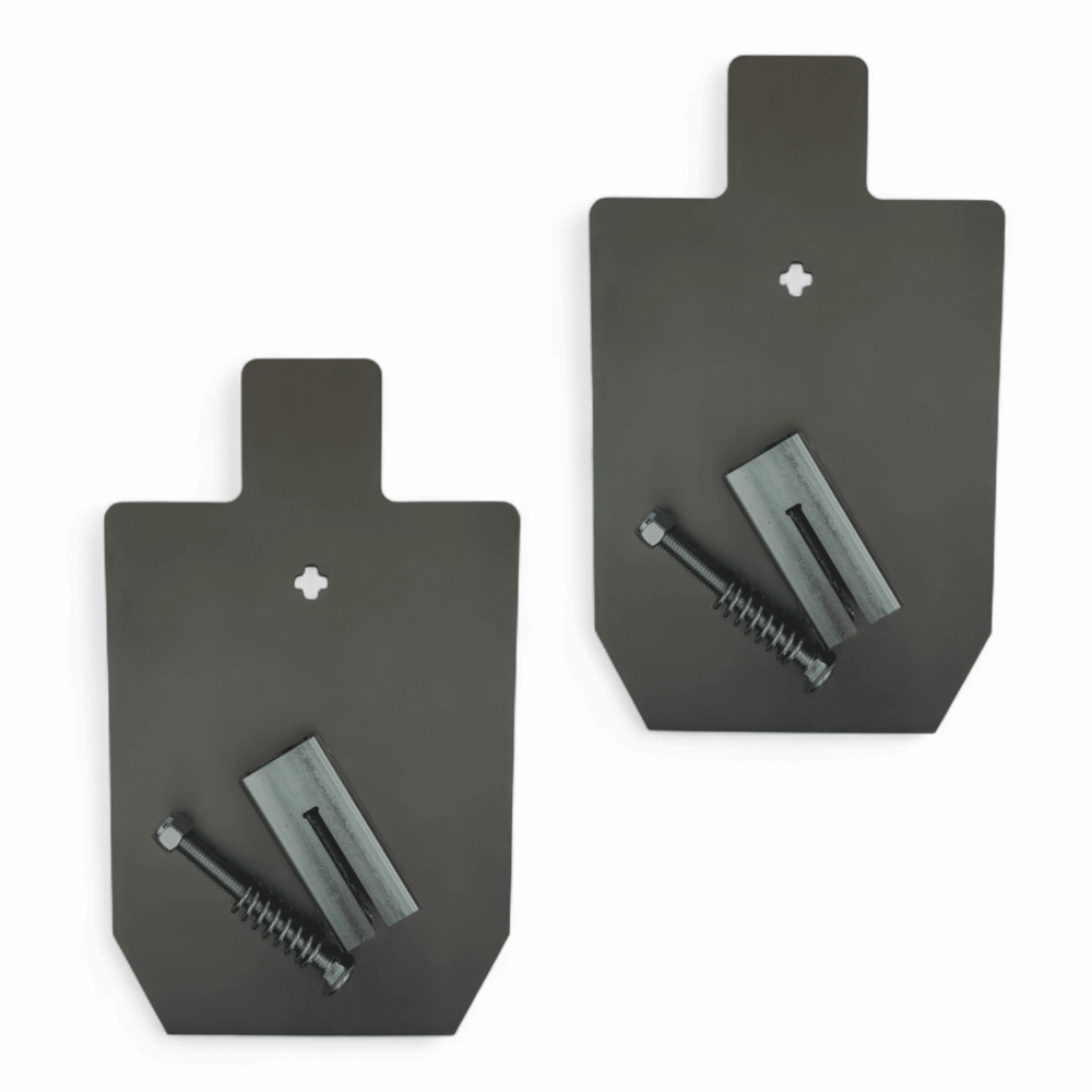 3/8″ AR500 Steel Target – 9″ x 15″ Static Two Pack With T Post Hangers