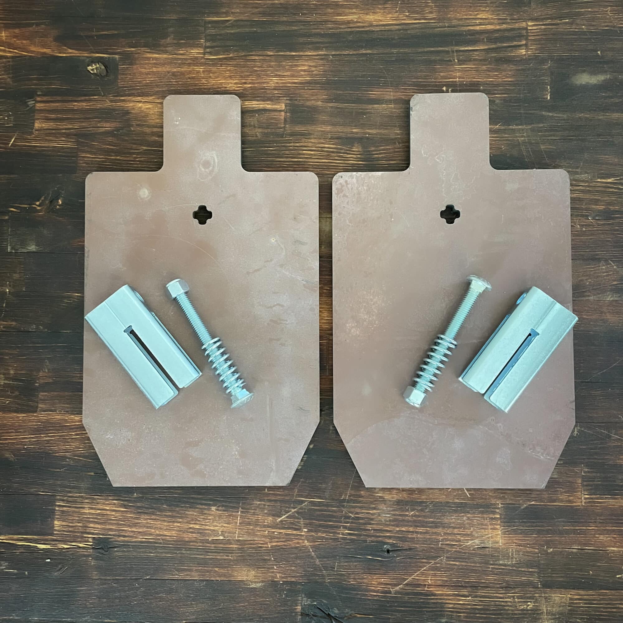 Premium 1/2″ AR550 Steel Target – 9″ X 15″ Static Two Pack With T Post Hangers