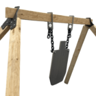 Steel silhouette target gong package