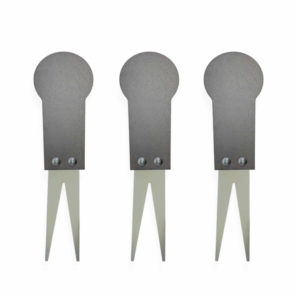 16″ Steel Popper Targets (3) – 3/8″ Reactive Spring Base