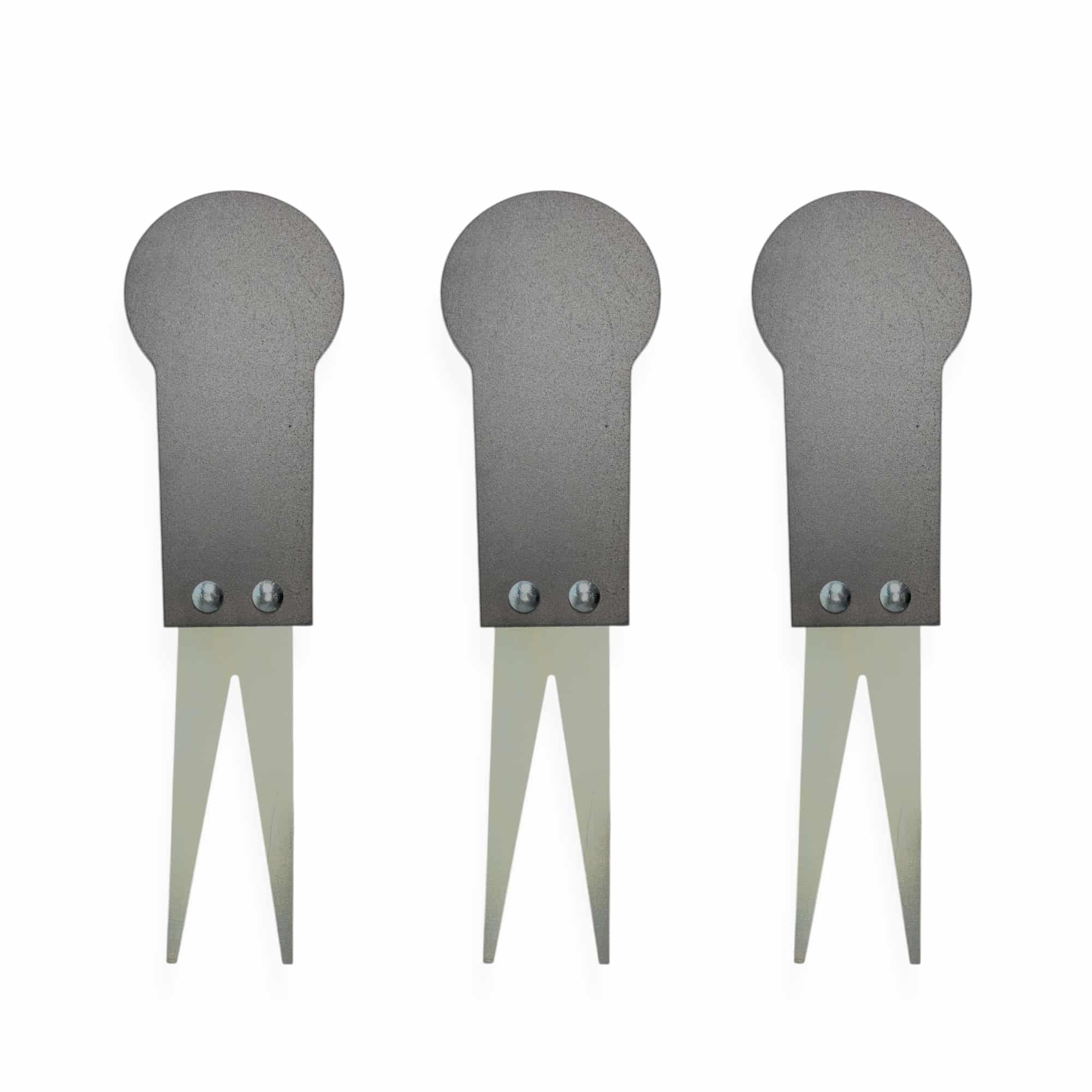 16″ Steel Popper Targets (3) – 3/8″ Reactive Spring Base