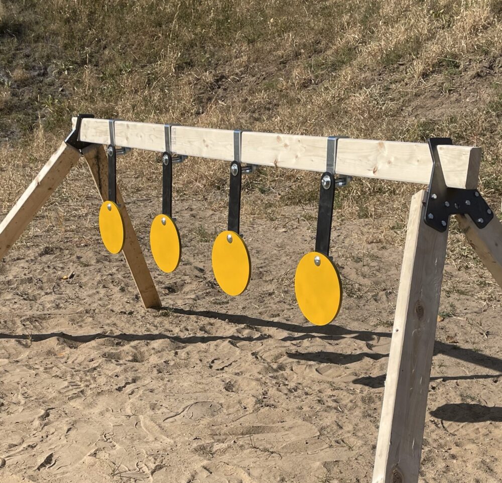 swinging steel plate rack