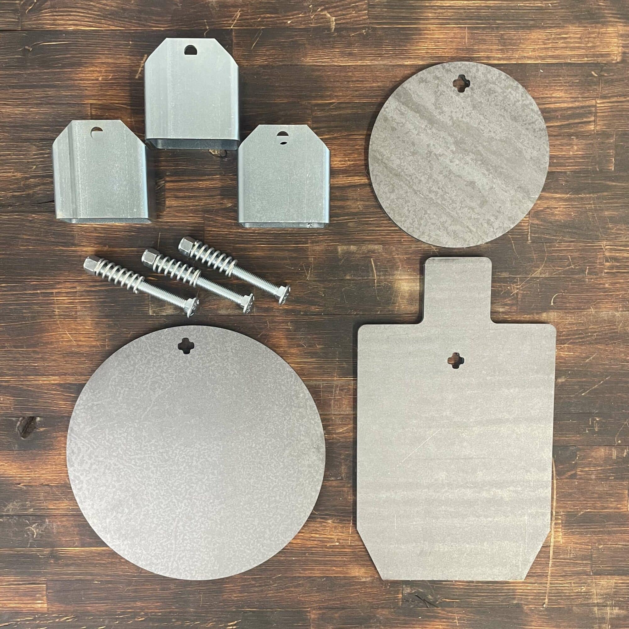 3/8″ AR500 Trifecta Steel Target Package – Silhouette + Rounds + Stand
