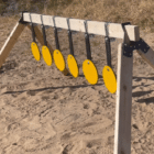 6 target swinging plate rack