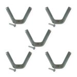 Close-up of Clay Pigeon Bracket mounting hardware and AR500 steel finish